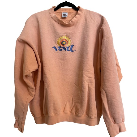 Crazy Shirt Other - Vintage Crazy Shirt Hawaii Vail Sweatshirt Peach Embroidered Sun Logo Large USA